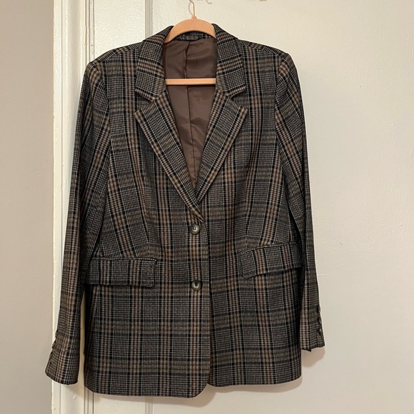 & Other Stories Fitted Checkered Blazer in Size 8 - Picture 3 of 12